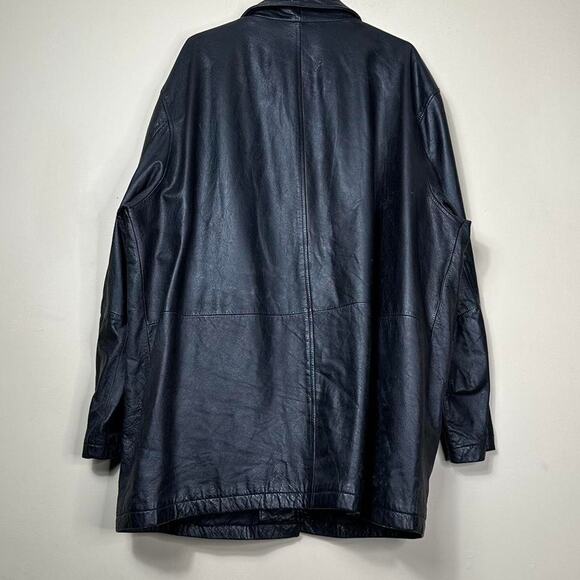 M. Julian by Wilsons Leather Experts Black Leather Button-Up Coat - Picture 3 of 5